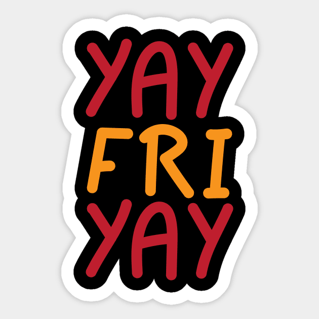 yay Fri yay Sticker by Cathalo